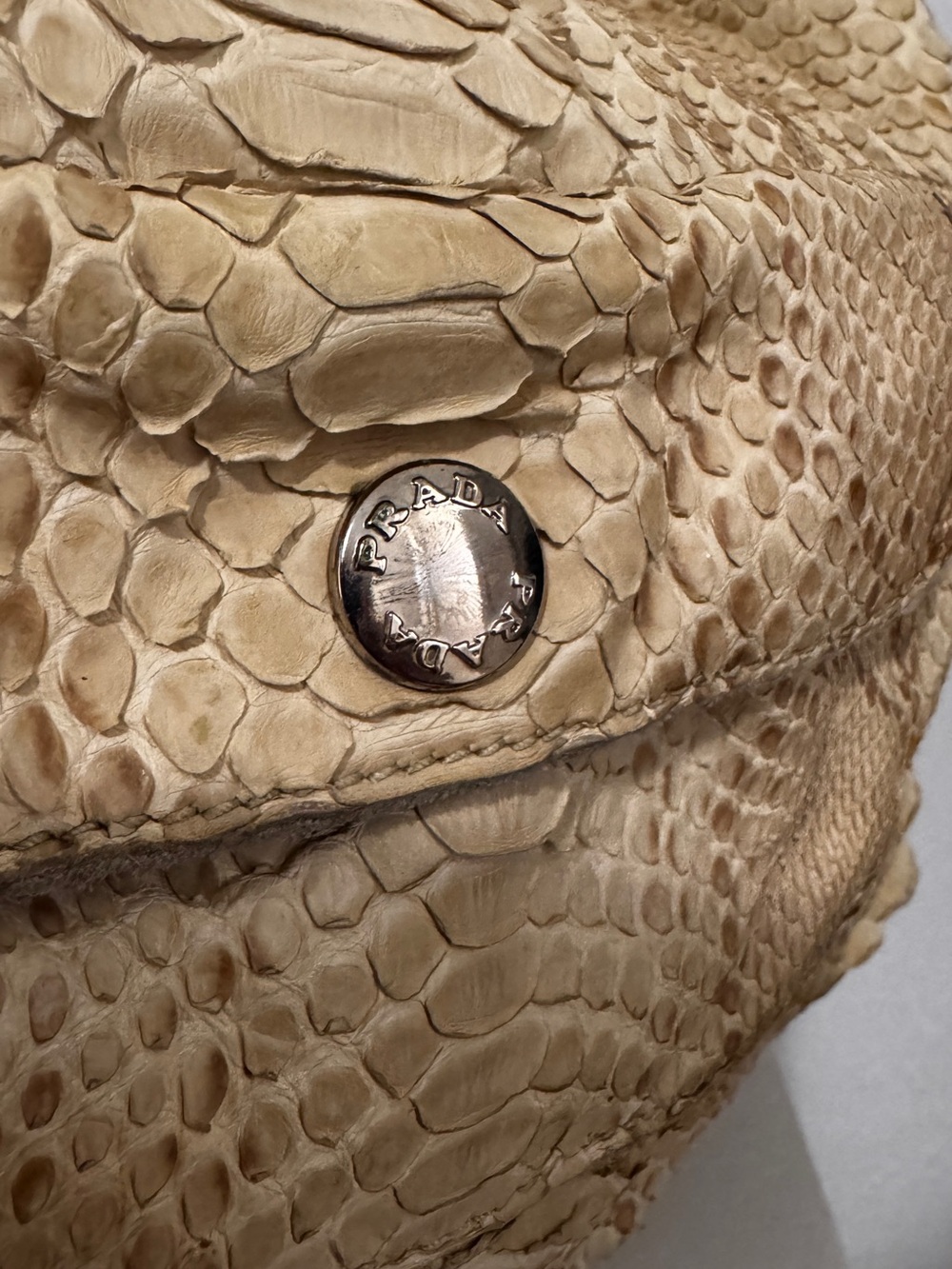 Prada Beige Cargo PythonShoulder Bag - Picture 5 of 16